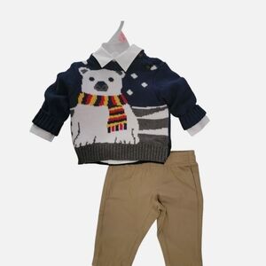 Kids Polar Bear Sweater and Pants Set